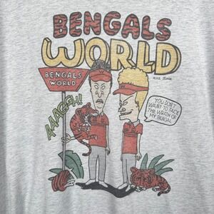 Cincinnati Bengals Tshirt Mens XXL Gray Beavis & Butthead Homage NFL MTV Novelty
